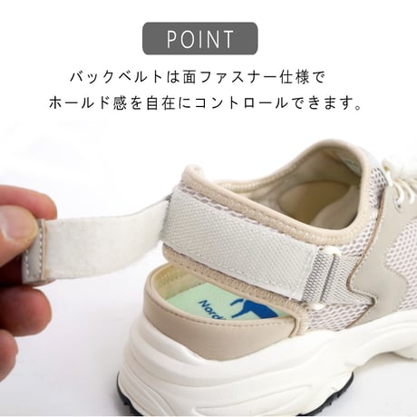 【2026年春夏新作】Nordic Light スニーカーサンダル バックベルト メッシュ ドローコード 軽量 3E