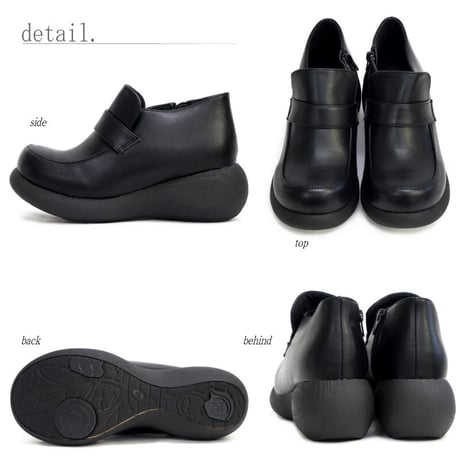 【2025年春/再入荷】Nuts world ナッツワールド ブーティー ローファー ハイカット マニッシュ 4e 幅広 厚底