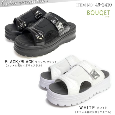 BOUQET スポーツサンダル プラットフォーム ミュール つっかけ 3e 軽量