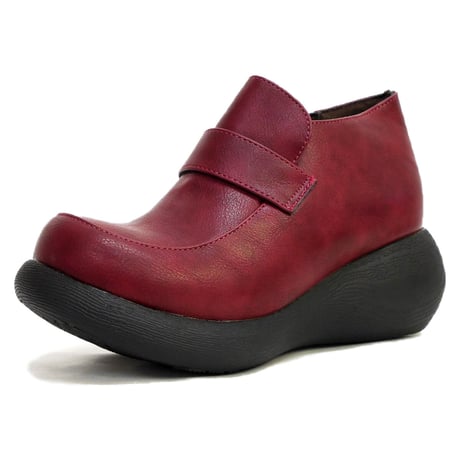 【2025年春/再入荷】Nuts world ナッツワールド ブーティー ローファー ハイカット マニッシュ 4e 幅広 厚底