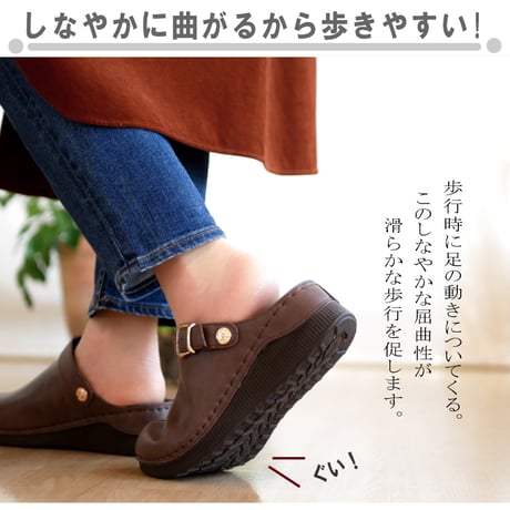 【2026年秋冬/再入荷予定】サボサンダル 2way バックベルト 暖かい 軽量 3E 厚底 ウエッジ
