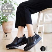 【歩きやすい・ソフト】sonopieno スリッポンシューズ 超軽量 サイドゴム フラット スクエア 3e