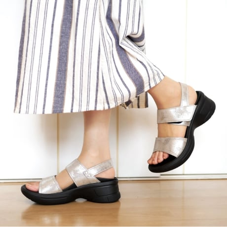 Re:getA リゲッタ サンダル レディース 日本製 軽量 3E 歩きやすい オフィス バックベルト ストラップ 生グミインソール 厚底 ウエッジソール EVA 痛くない