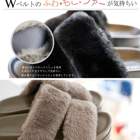 【2025年秋冬/再入荷】秋サンダル ミュール ダブルベルト カップインソール 室内 オフィス ワンマイル 3e
