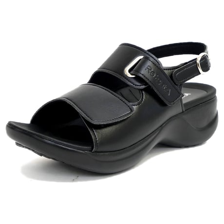【2026年/再入荷】Re:getA リゲッタ サンダル レディース ローリング 日本製 黒 オフィス ストラップ 歩きやすい