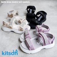 kitson スポサン バックベルト ベルクロ ビジュー フラット 軽い厚底3e