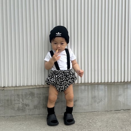 〈即納〉𝐎𝐫𝐢𝐠𝐢𝐧𝐚𝐥 ブラックレオパードショートパンツ&ベビー&ママ