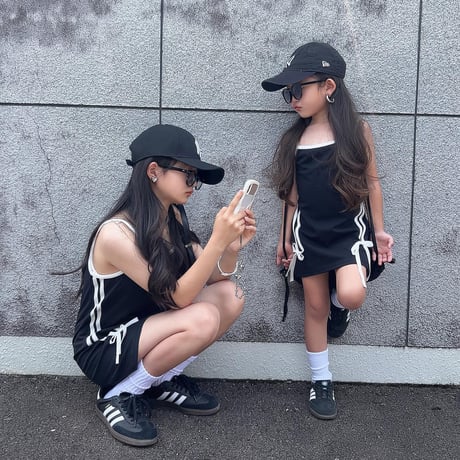〈即納〉𝐎𝐫𝐢𝐠𝐢𝐧𝐚𝐥 サイドリボンミニワンピース【ブラック】