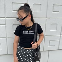 〈即納〉𝐎𝐫𝐢𝐠𝐢𝐧𝐚𝐥 Bebe coco ミニtee キッズ&ママ【ブラック】