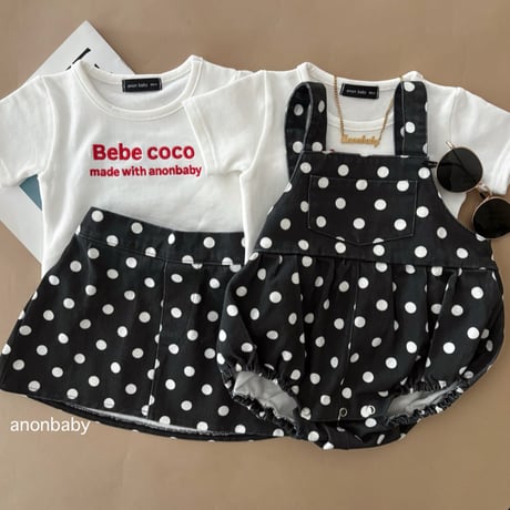 〈即納〉𝐎𝐫𝐢𝐠𝐢𝐧𝐚𝐥 Bebe coco ミニtee キッズ&ママ【ホワイト】