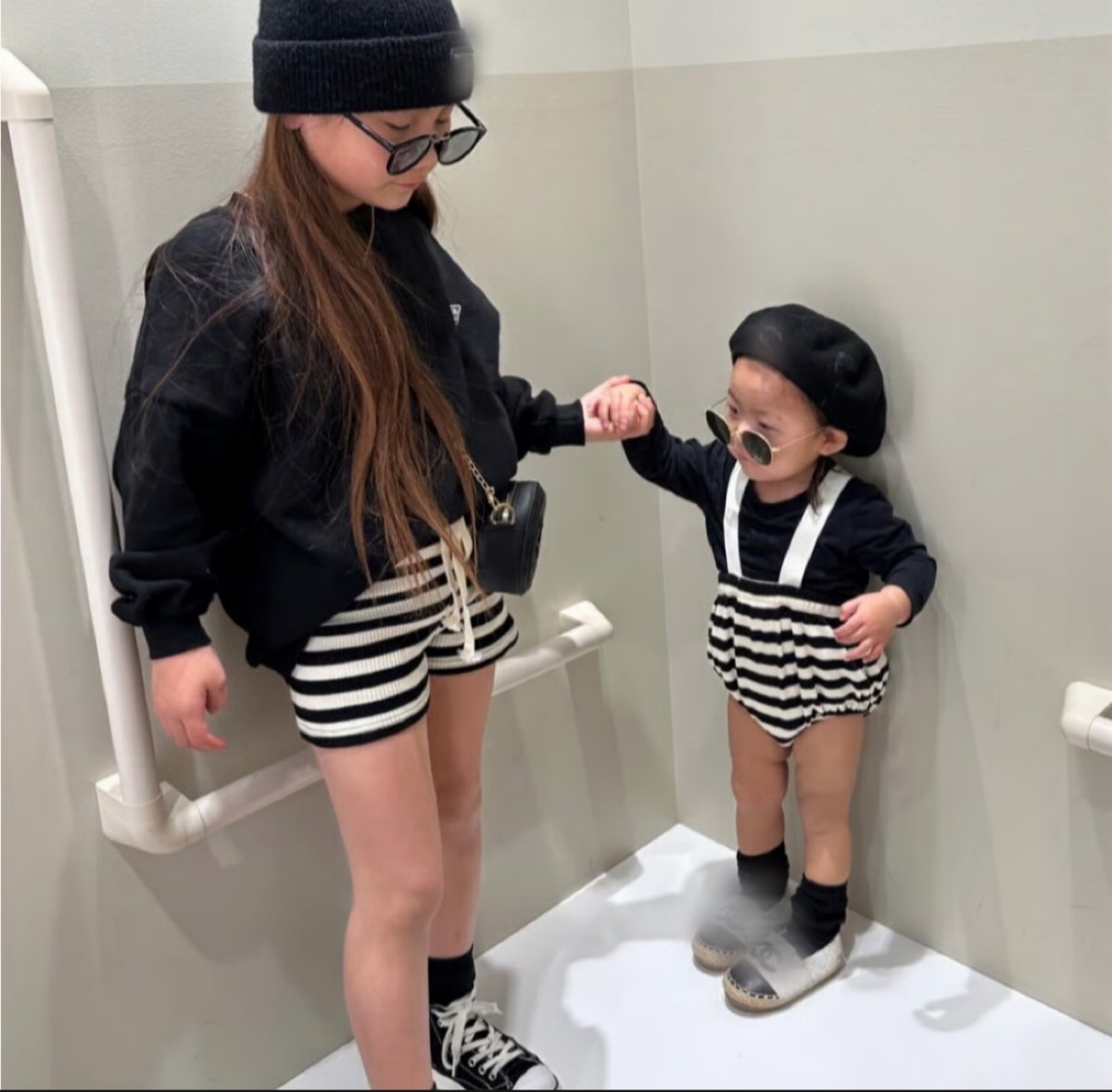 即納〉𝐎𝐫𝐢𝐠𝐢𝐧𝐚𝐥 ボーダーショートパンツ&ベビー&ママ | anon baby