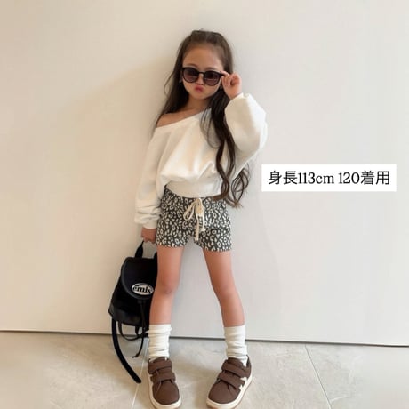 〈即納〉𝐎𝐫𝐢𝐠𝐢𝐧𝐚𝐥 グレーレオパード ショートパンツ&ベビー