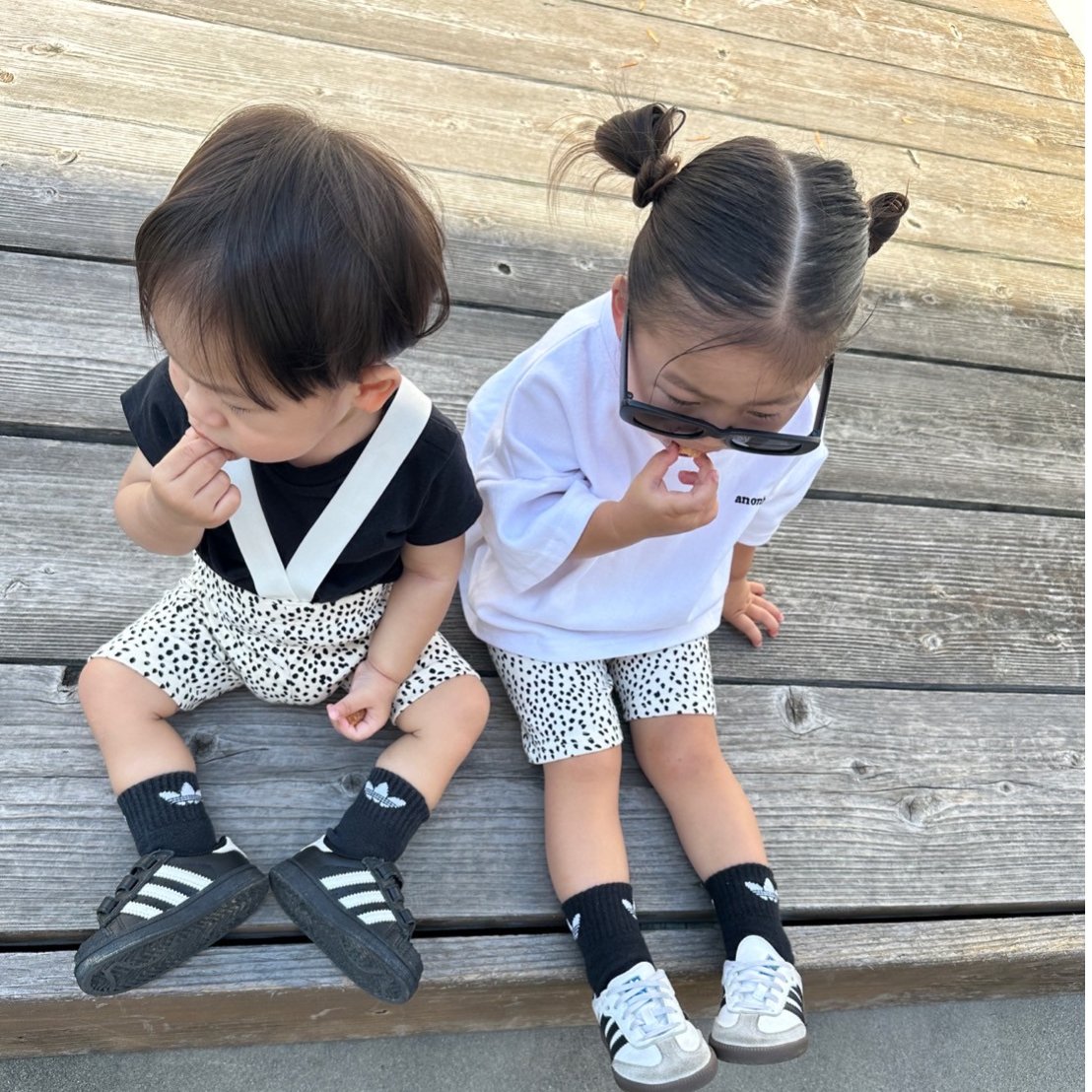 即納》𝐎𝐫𝐢𝐠𝐢𝐧𝐚𝐥 ダルメシアンバイカーパンツ&ベビー