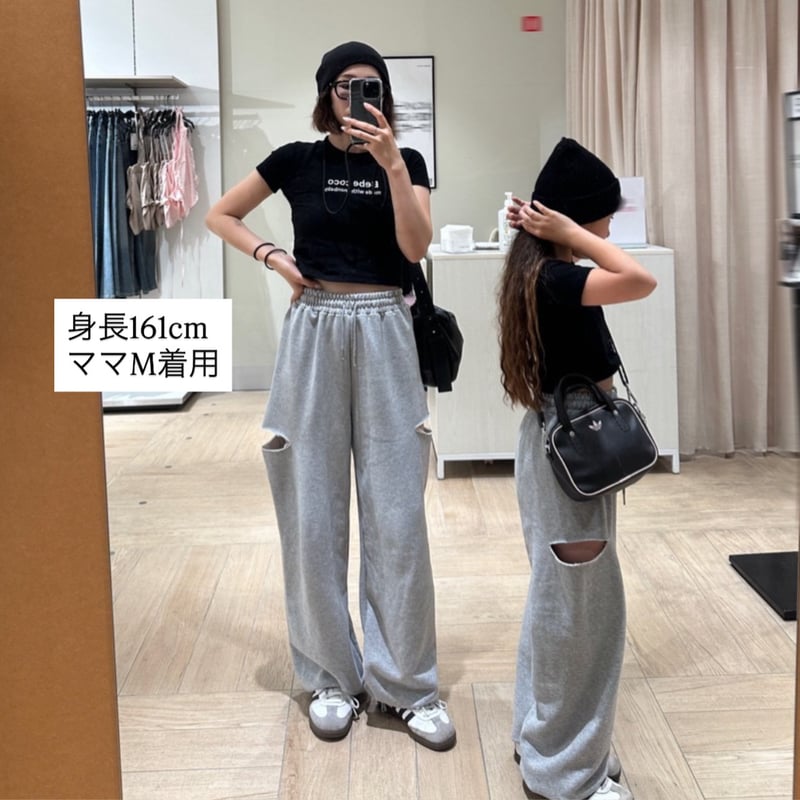 ご予約販売〉𝐎𝐫𝐢𝐠𝐢𝐧𝐚𝐥 サイドカットスウェットパンツ【グレー