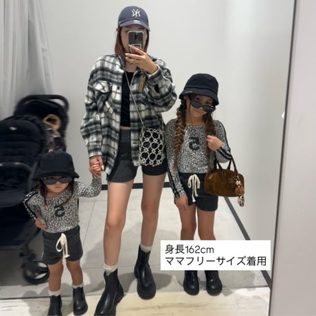 〈即納〉𝐎𝐫𝐢𝐠𝐢𝐧𝐚𝐥  ニットショートパンツキッズ&ママ