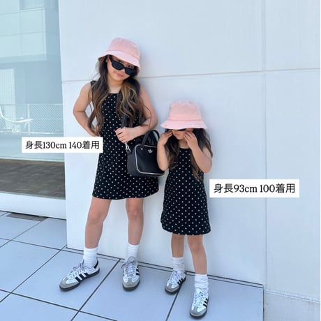 〈即納〉𝐎𝐫𝐢𝐠𝐢𝐧𝐚𝐥 ドットタンクミニワンピ【ブラック】