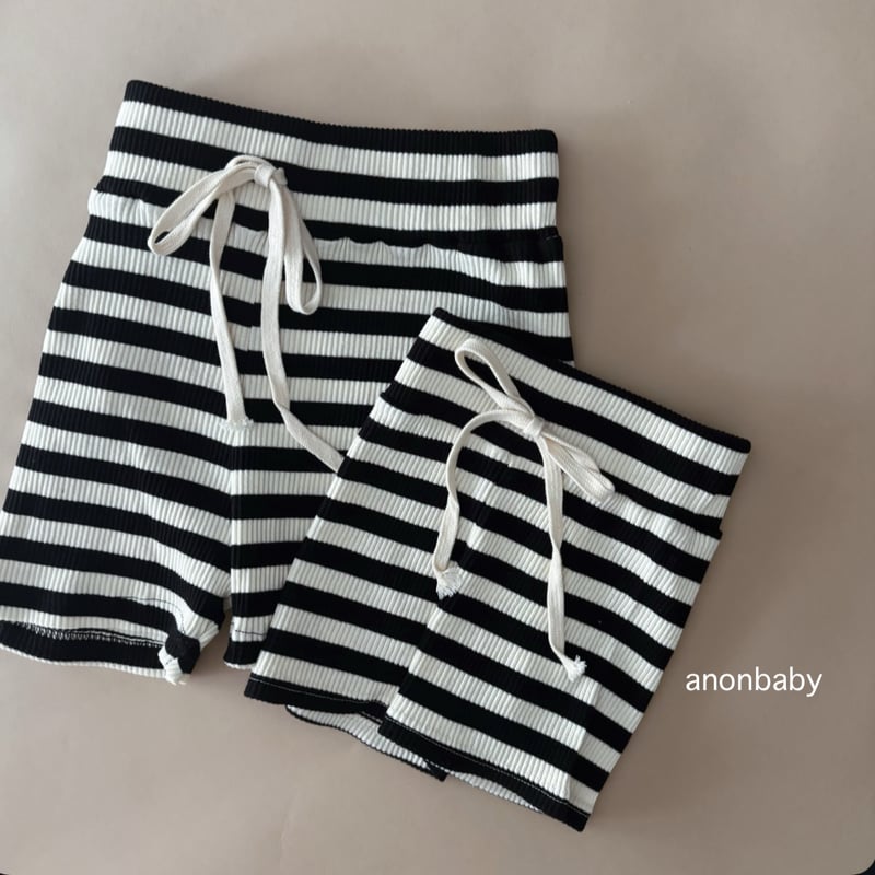 即納〉𝐎𝐫𝐢𝐠𝐢𝐧𝐚𝐥 ボーダーショートパンツ&ベビー&ママ | anon baby