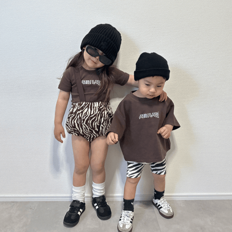 〈即納〉𝐎𝐫𝐢𝐠𝐢𝐧𝐚𝐥 ブラウンゼブラショートパンツ&ベビー