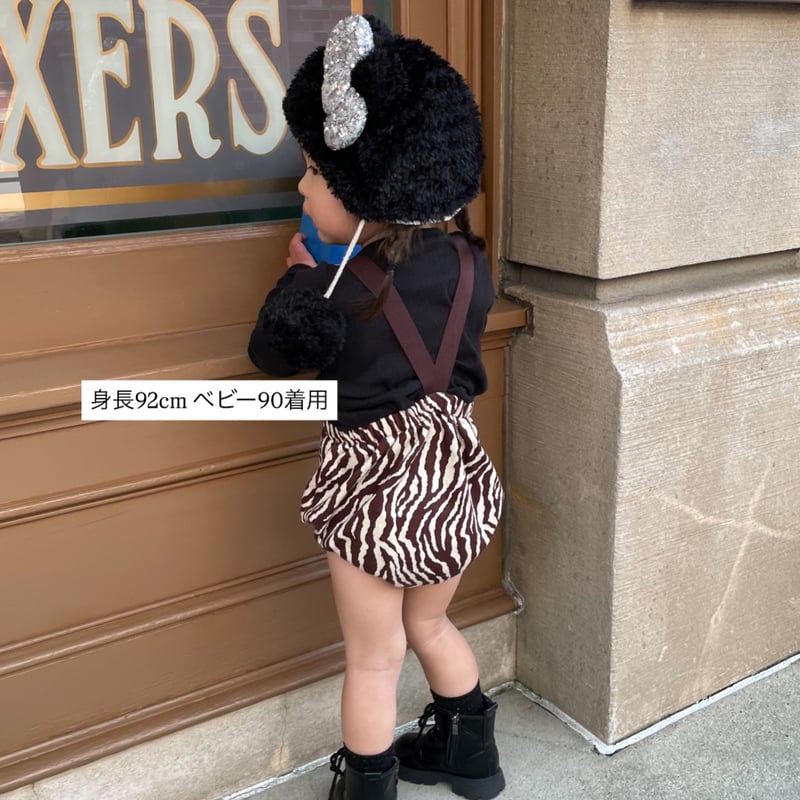 即納〉𝐎𝐫𝐢𝐠𝐢𝐧𝐚𝐥 ブラウンゼブラショートパンツ&ベビー | anon baby