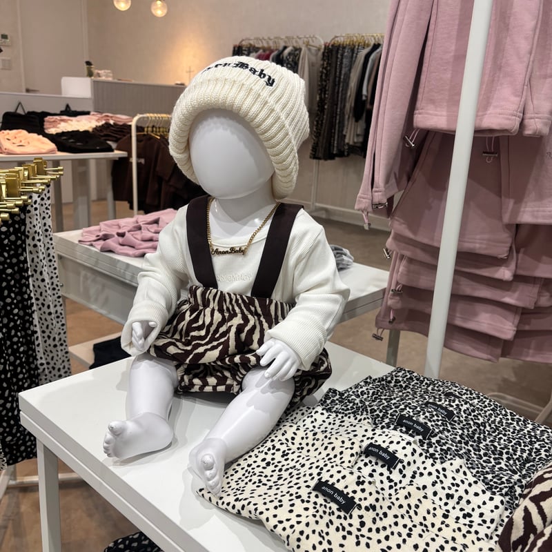 ボトムス anon baby 即納〉𝐎𝐫𝐢𝐠𝐢𝐧𝐚𝐥 ブラウンゼブラショートパンツ&ベビー | anon baby