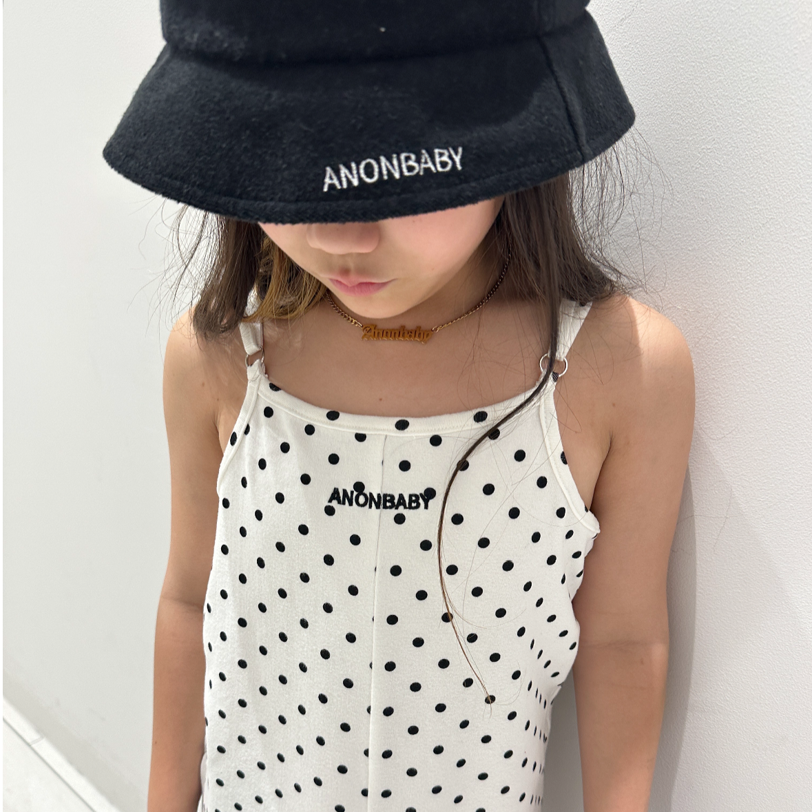 即納〉𝐎𝐫𝐢𝐠𝐢𝐧𝐚𝐥 ホワイトドットオールインワン | anon baby