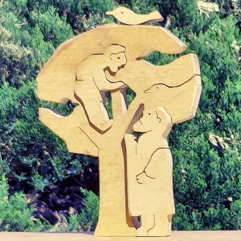 Wood puzzle art ザーカイ、木から降りて来なさい | NOAH's STORE