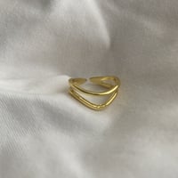 【再入荷】2連リングsilver925 （ゴールド）