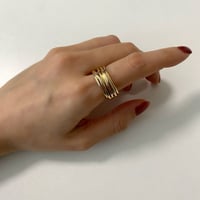 【NEW】細め重ねリング（ゴールド）