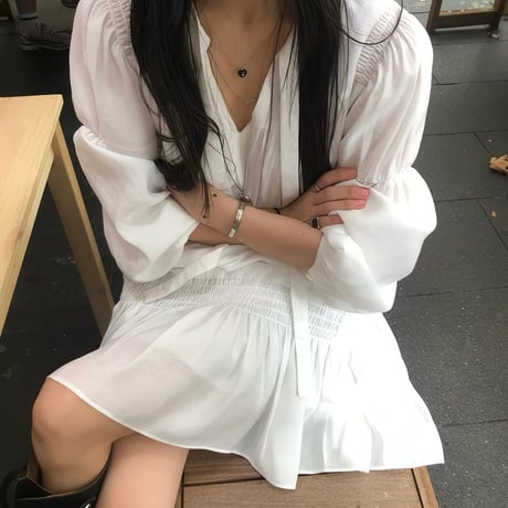 ◆予約◆エアリーギャザーワンピース