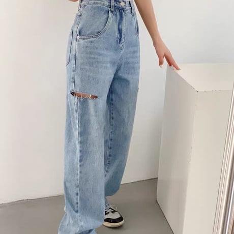 ◆予約◆ダメージデニムパンツ