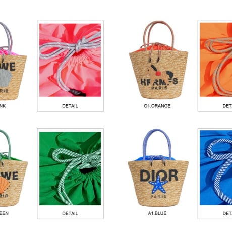 ◆即納◆ロゴ刺繍ストローBAG【SMALL】