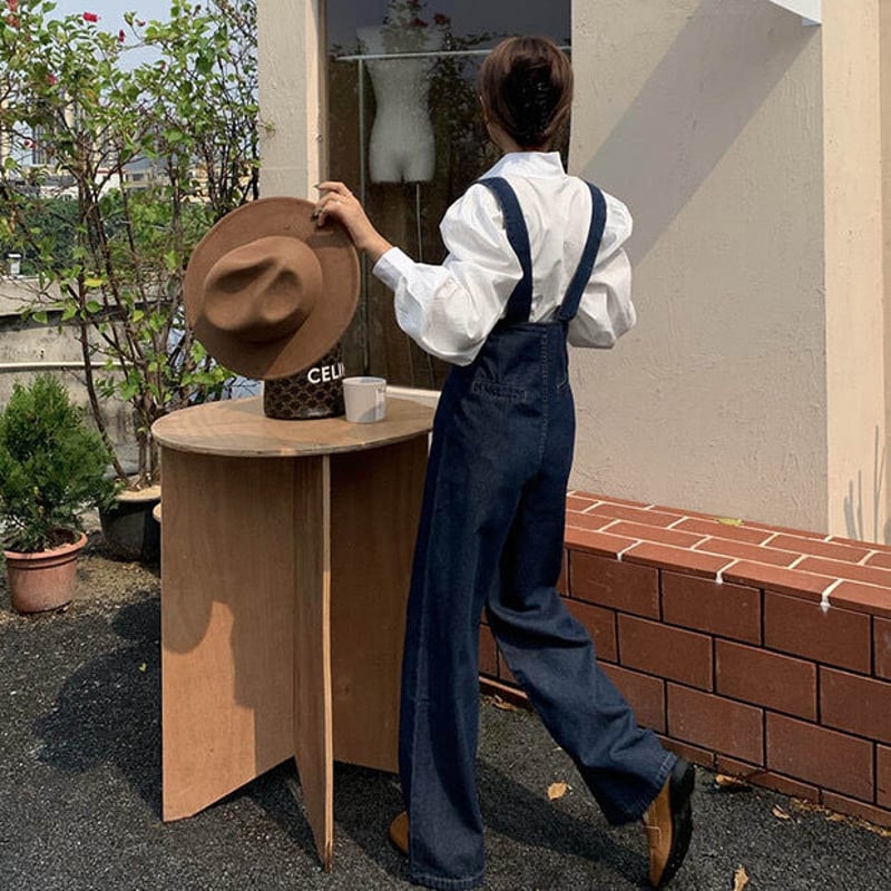 ◇予約◇ハイウエストデニムサロペット | MINSE