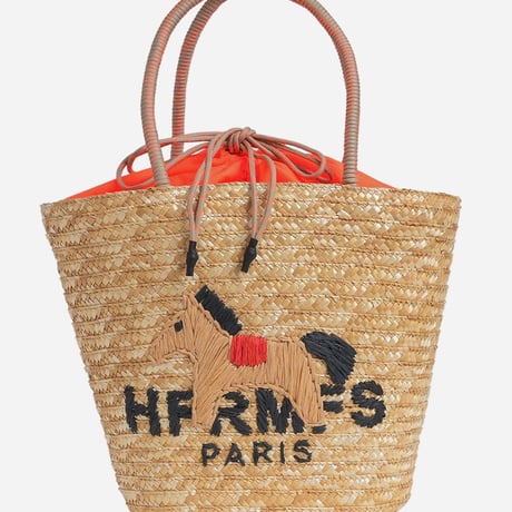 ◆即納◆ロゴ刺繍ストローBAG【SMALL】