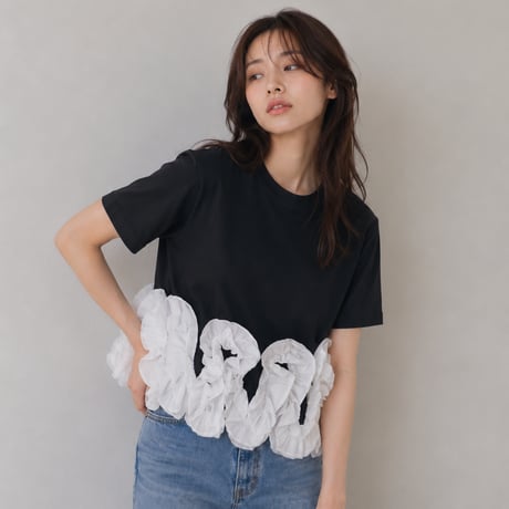 ◆予約◆フリルヘムTシャツ