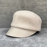 ◆予約◆エコレザーつばウールキャップ