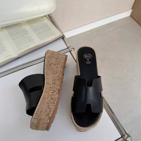◆予約◆コルク厚底ソールサンダル