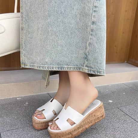 ◆予約◆コルク厚底ソールサンダル