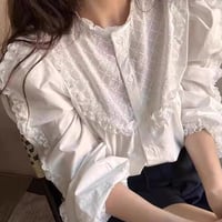 ◆予約◆レースフリルブラウス