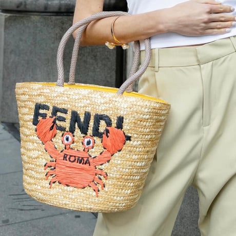 ◆即納◆ロゴ刺繍ストローBAG【SMALL】