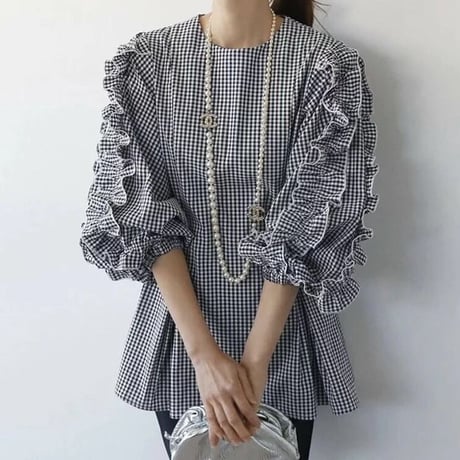 ◆予約◆ホイップスリーブチュニックブラウス