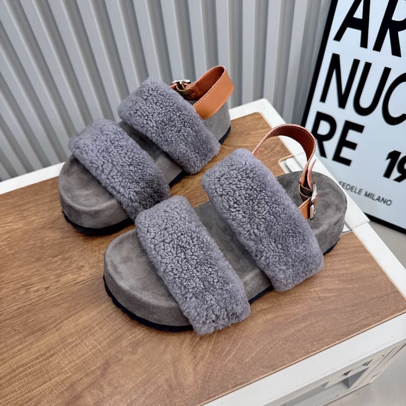 ◇予約◇厚底テディボアサンダル | MINSE