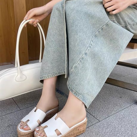 ◆予約◆コルク厚底ソールサンダル