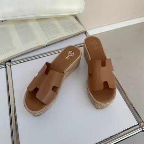 ◆予約◆コルク厚底ソールサンダル