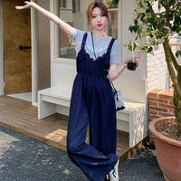 ◆予約◆レースワイドサロペット