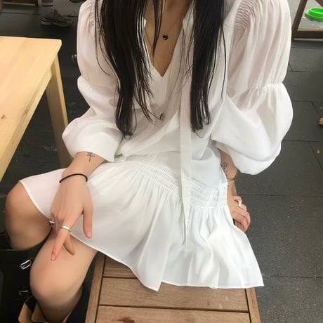 ◆予約◆エアリーギャザーワンピース
