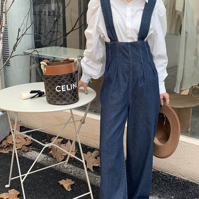 ◇予約◇ハイウエストデニムサロペット | MINSE