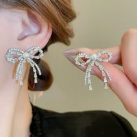◆予約◆シャイニーテールリボンピアス