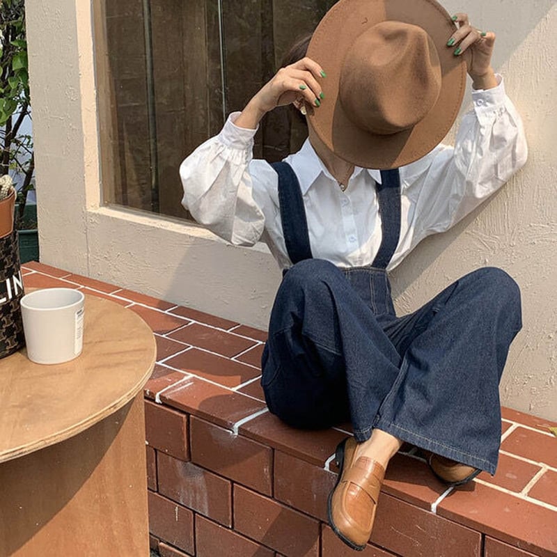 ◇予約◇ハイウエストデニムサロペット | MINSE