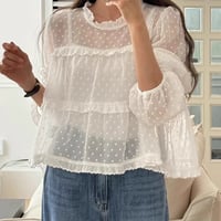 ◆予約◆ドットシアーブラウス