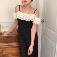 ◆予約◆オフショルフリルオールインワン